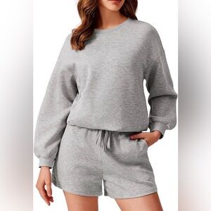 Gray Sweatshirt and Joggers Set